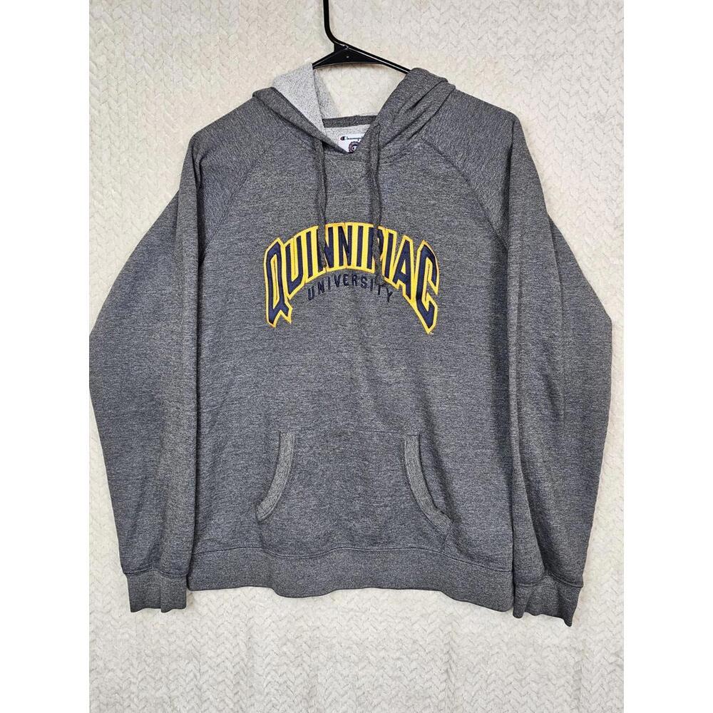 Champion Heritage Traditi Quinnipiac University Spellout Hoodie XL Embroidered
